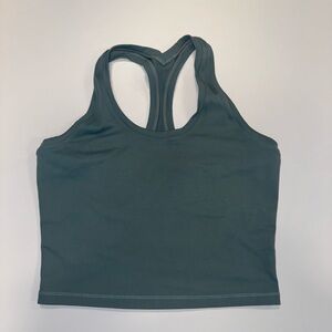 Teal Racerback Workout Crop Top